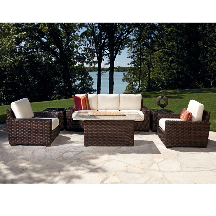 Contempo Woven Vinyl Wicker Sofa - 38055