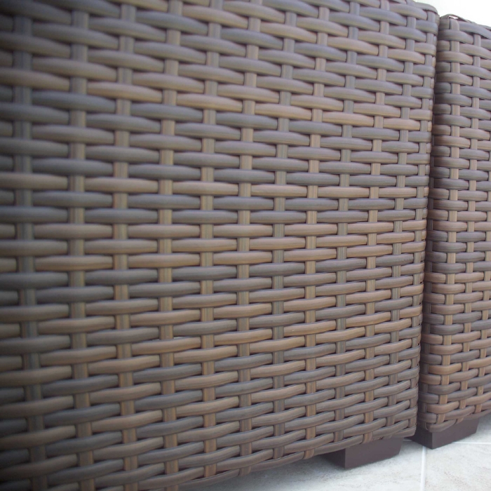 Contempo Right Arm Woven Vinyl Wicker Chaise - 38025