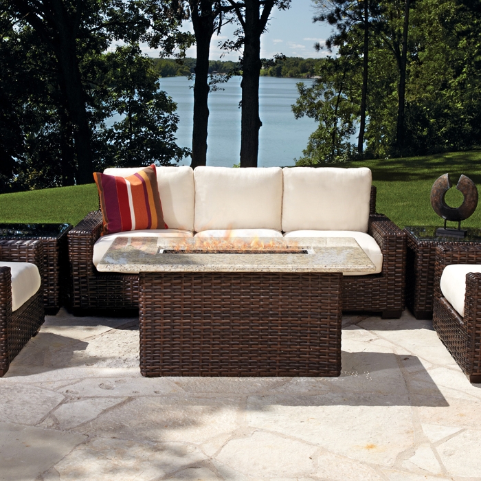 Contempo Rectangle Woven Vinyl Fire Table - 38098