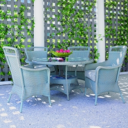 Lloyd Flanders Loom Wicker 5 Piece Patio Dining Set - LF-DINING-SET10