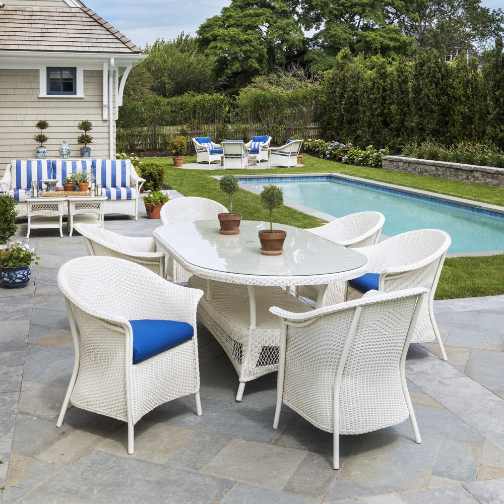 Lloyd Flanders Loom Wicker Patio Dining Set - LF-DINING-SET12