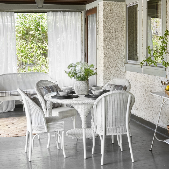 Round Back Wicker Dining Chair - 286005