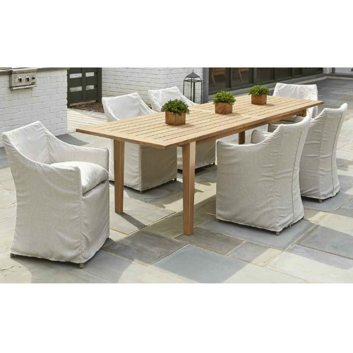 Teak Double Butterfly Leaf Dining Table - 86" to 110" - 286584