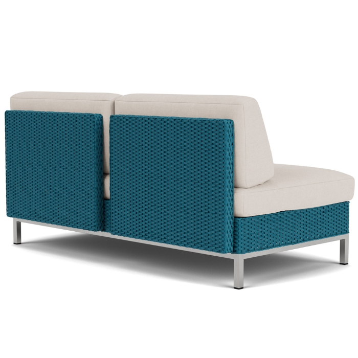Elements Wicker Armless Sectional Loveseat