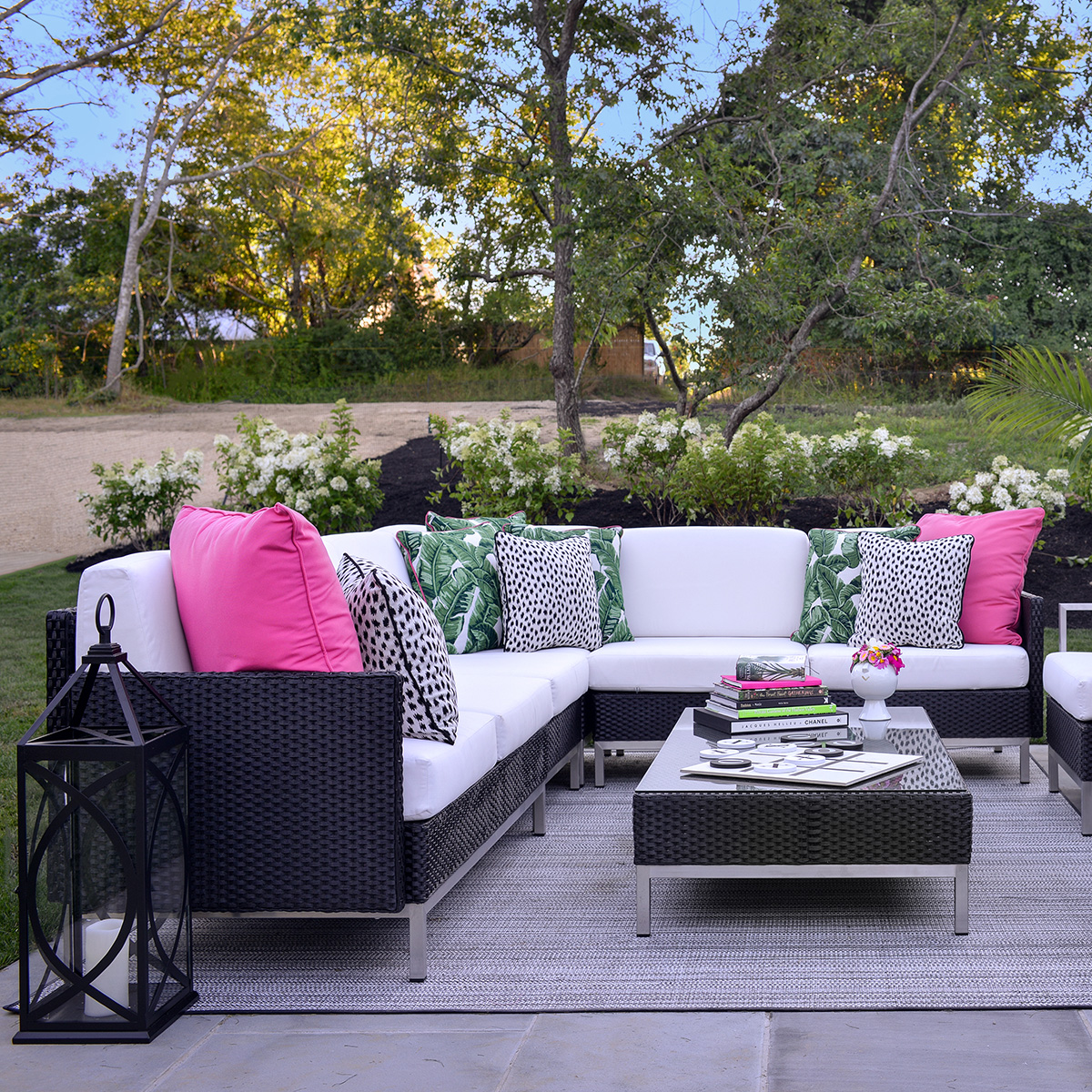 Lloyd Flanders Elements Outdoor Sectional and Lounge Chair Set - LF-ELEMENTS-SET14