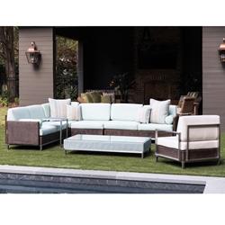 Lloyd Flanders Elements Wicker L-Sectional with Lounge Chair - LF-ELEMENTS-SET16