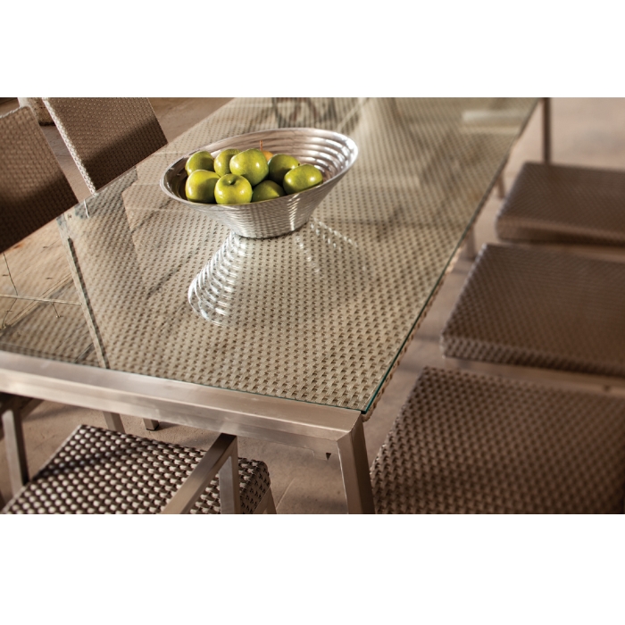 Elements 42" Square Wicker Dining Table - 203042