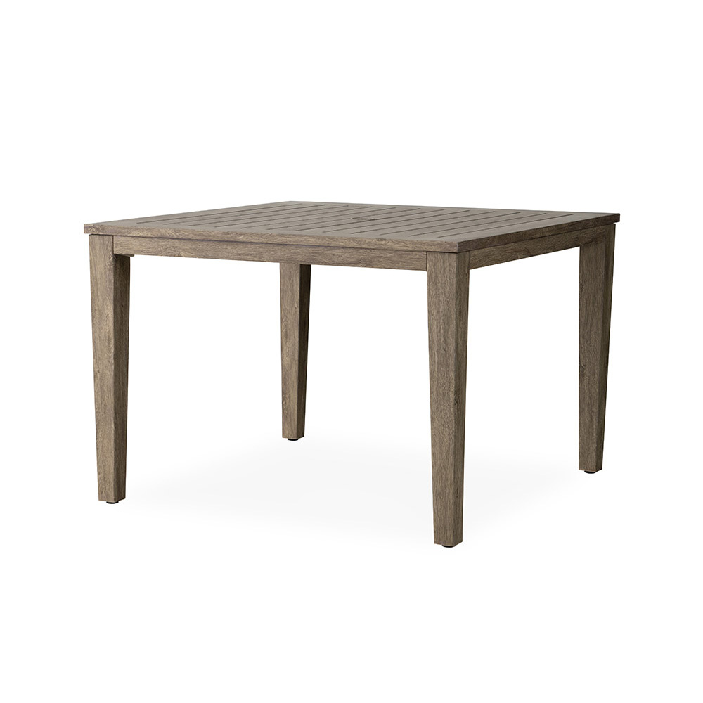 Lloyd Flanders Frontier 44" Square Umbrella Dining Table - 125344