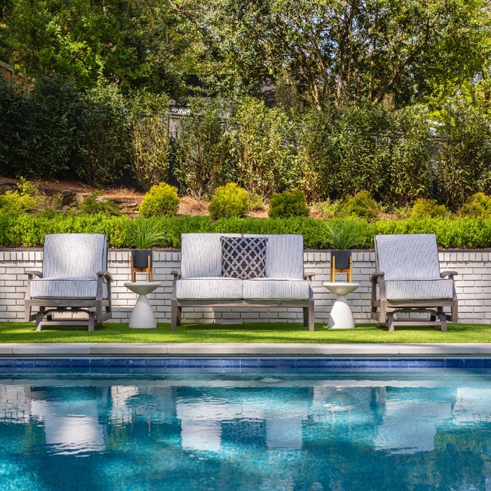 Frontier Loveseat with 2 Spring Rocker Lounge Chairs