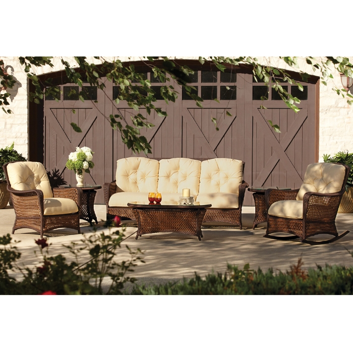 Grand Traverse Woven Vinyl Wicker Lounge Rocker - 71333
