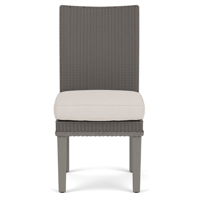 Lloyd Flanders Hamptons Wicker Armless Dining Chair Front View