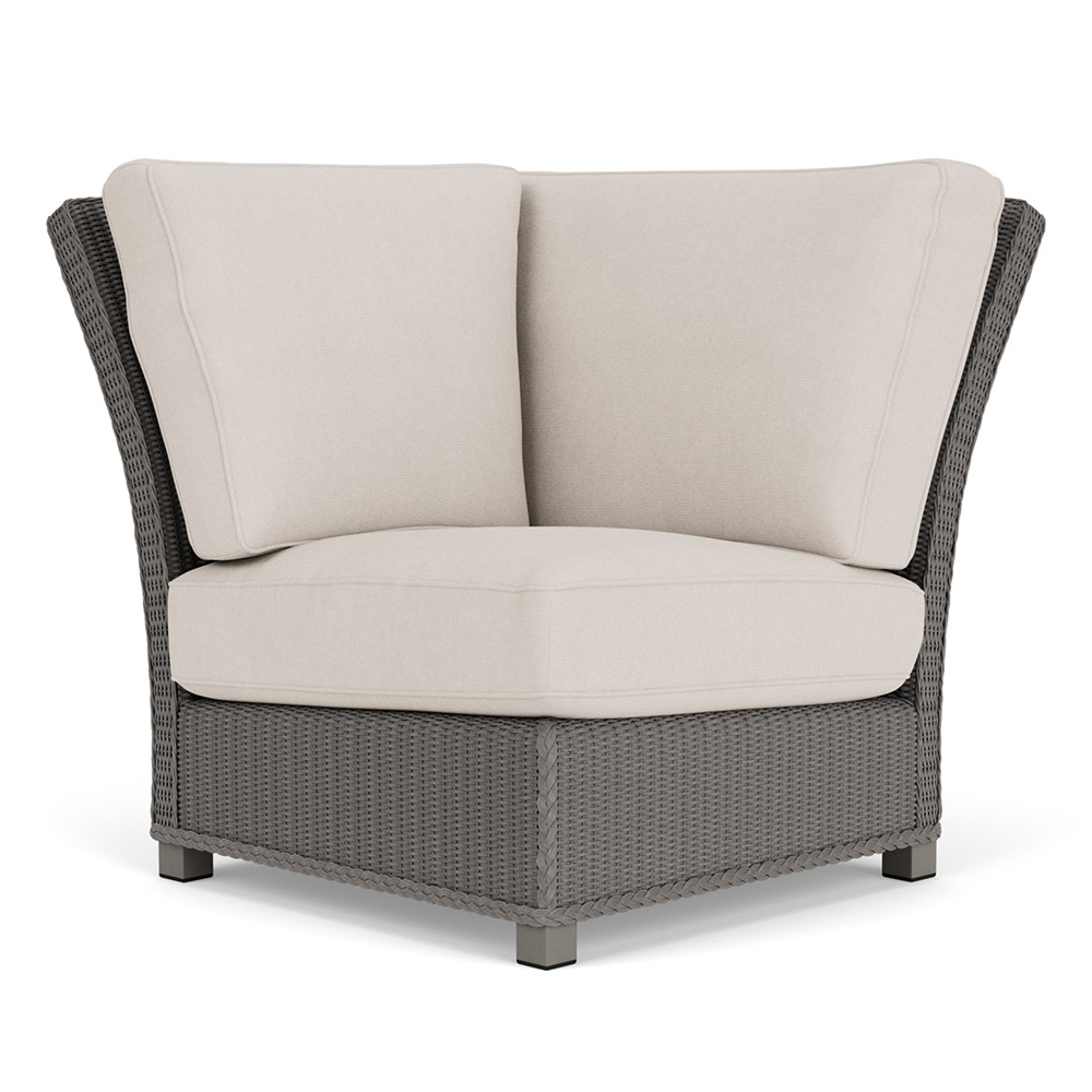 Lloyd Flanders Hamptons Corner Sectional Wicker Chair Front View