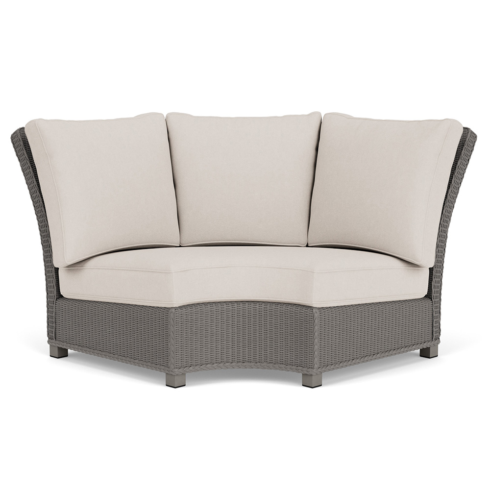 Lloyd Flanders Hamptons Wicker Wedge Sectional Corner Front View