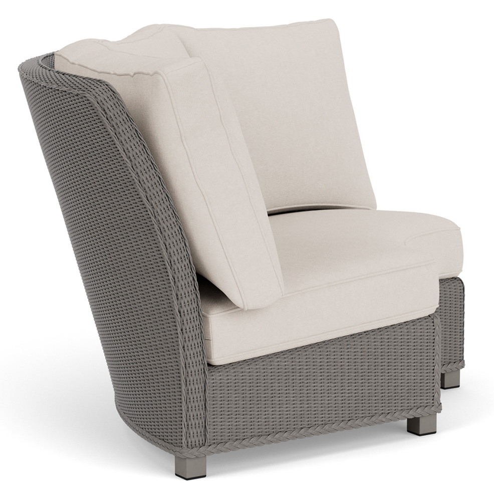 Lloyd Flanders Hamptons Wicker Wedge Sectional Corner Side View