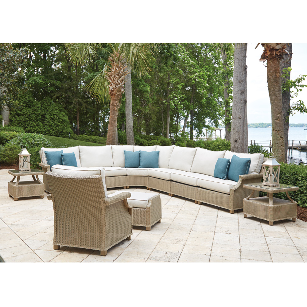 Lloyd Flanders Hamptons Large Outdoor Wicker Sectional Set - LF-HAMPTONS-SET19