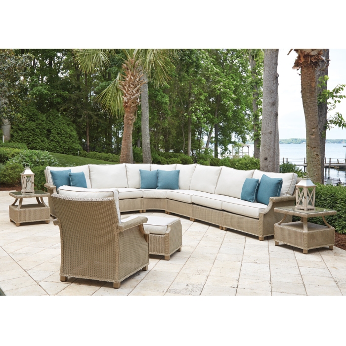 Lloyd Flanders Hamptons Large Outdoor Wicker Sectional Set - LF-HAMPTONS-SET19