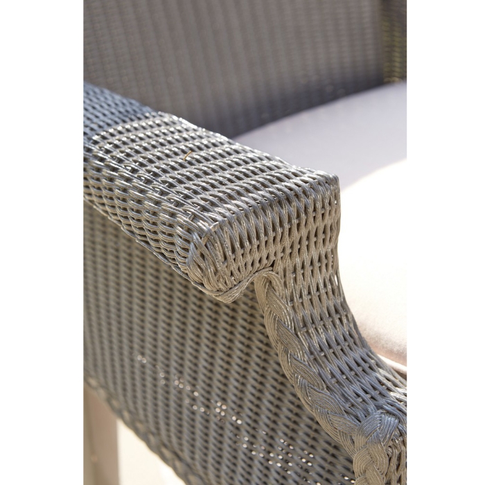 Hamptons Wicker Dining Chairs with Teak Table Set - LF-HAMPTONS-SET16