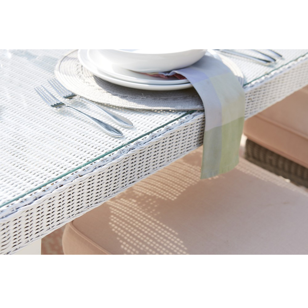 Hamptons Wicker Dining Chairs with Teak Table Set - LF-HAMPTONS-SET16