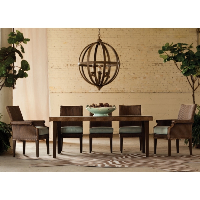 Hamptons Wicker Patio Dining Set for 6 - LF-HAMPTONS-SET4