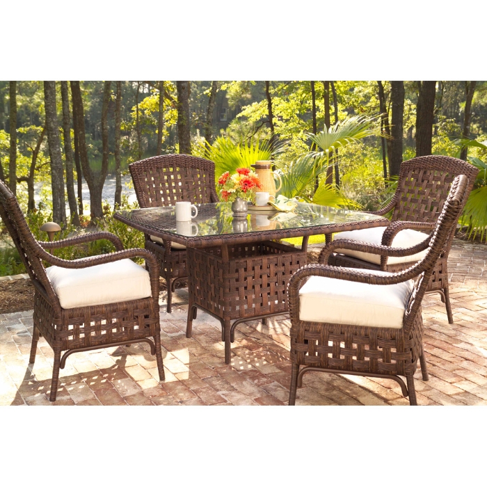 Haven Square Vinyl Wicker 48" Dining Table - 43048