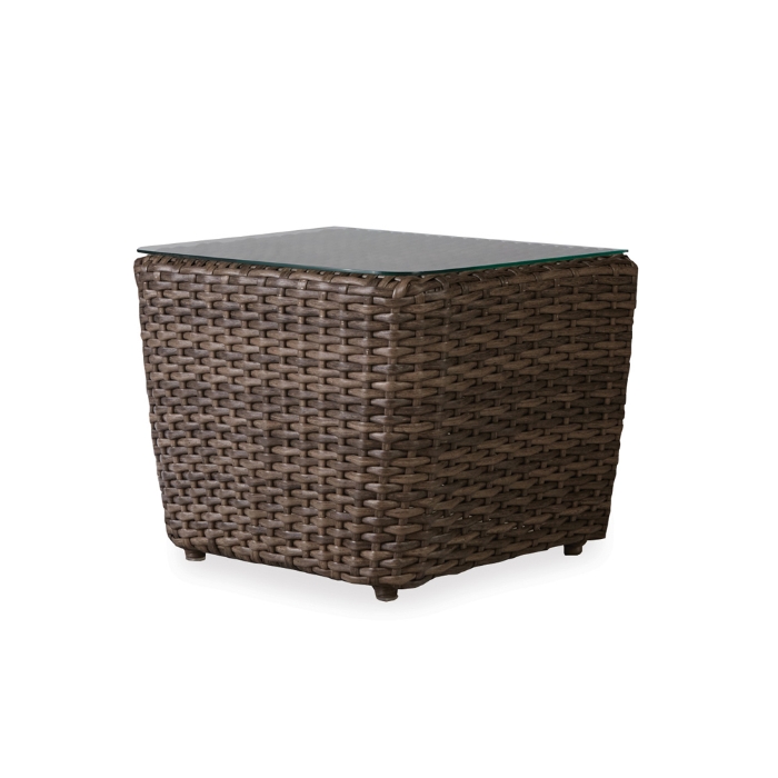 Lloyd Flanders Largo 1 Piece Bunching Table w/Lay On Glass Top - 241024