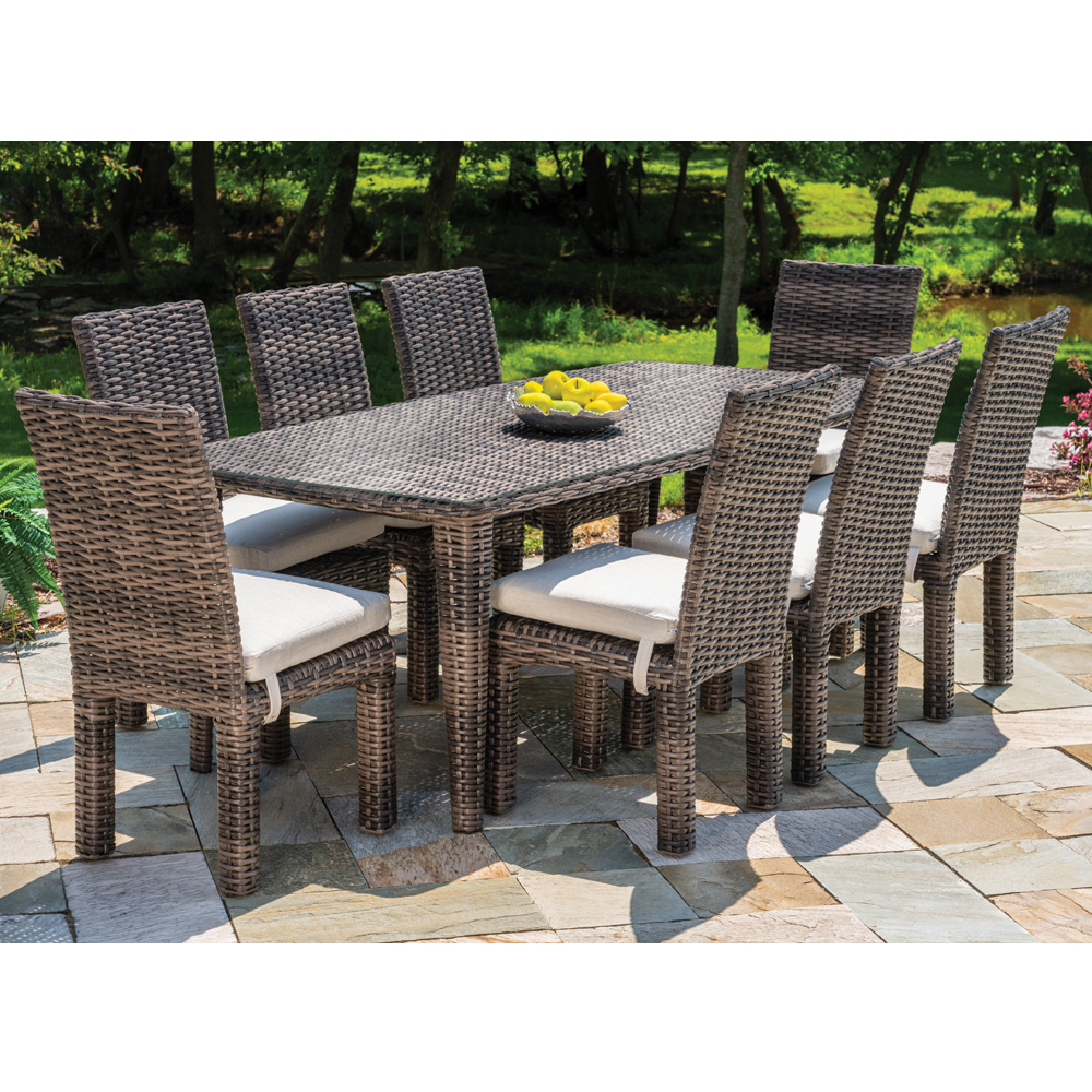 Lloyd Flanders Largo Wicker Dining Set for 8 - LF-LARGO-SET6