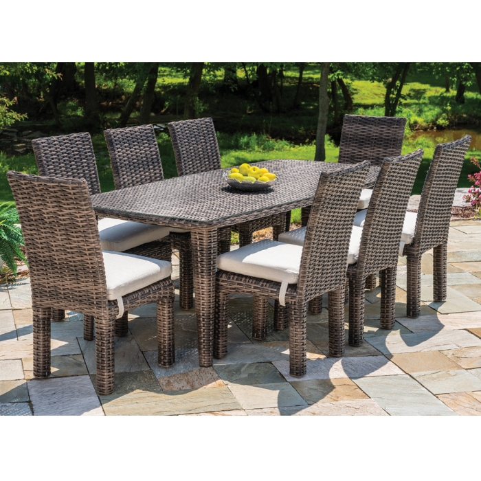 Lloyd Flanders Largo Wicker Dining Set for 8 - LF-LARGO-SET6