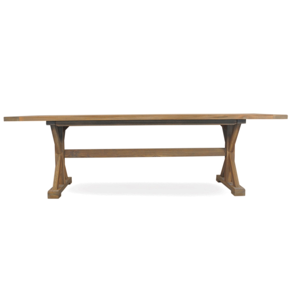 Lloyd Flanders 40 inch by 100 inch Distressed Teak Dining Table - 286100