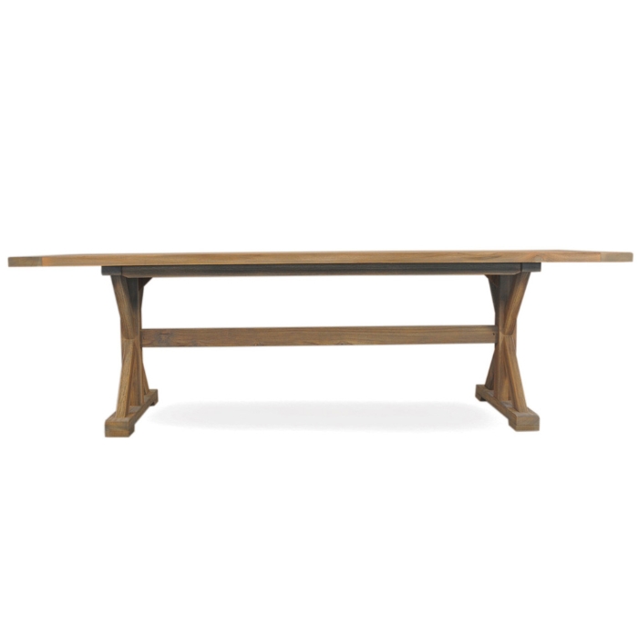 Lloyd Flanders 40 inch by 100 inch Distressed Teak Dining Table - 286100