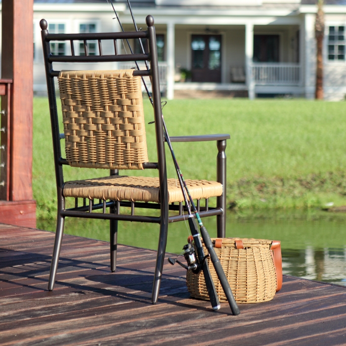 Low Country Woven Vinyl Wicker Sofa - 77055