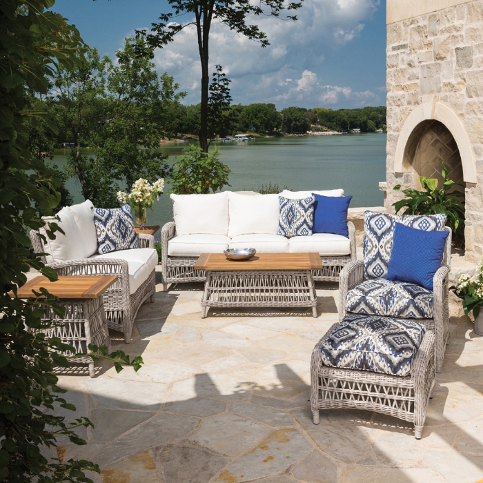 Mackinac Woven Vinyl Wicker Lounge Chair - 273002