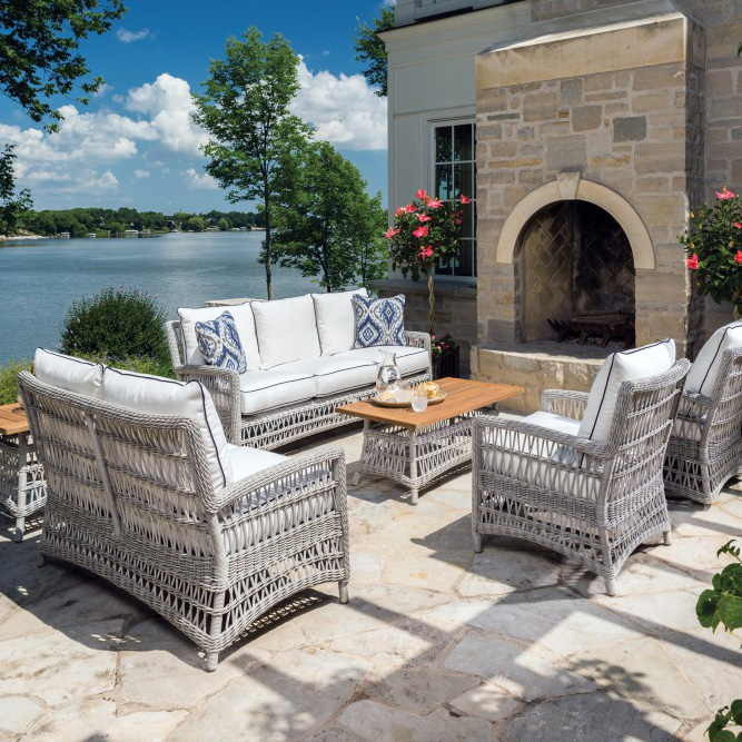 Lloyd Flanders Mackinac Wicker Patio Set - LF-MACKINAC-SET5