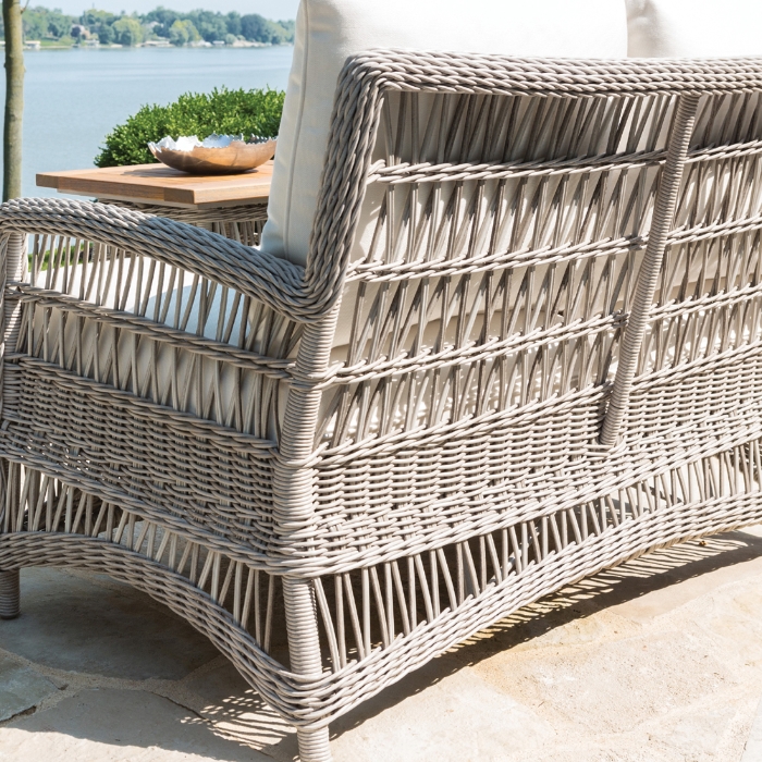 Mackinac Woven Vinyl Wicker Loveseat - 273050