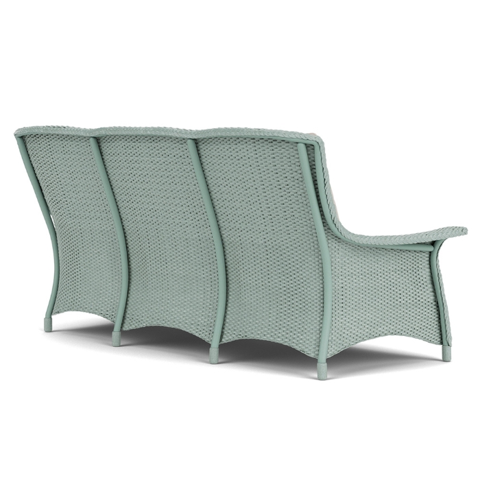 Lloyd Flanders Mandalay Wicker Sofa Back Angle View