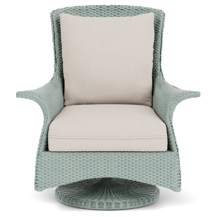 Lloyd Flanders Mandalay Wicker Swivel Rocker Front View