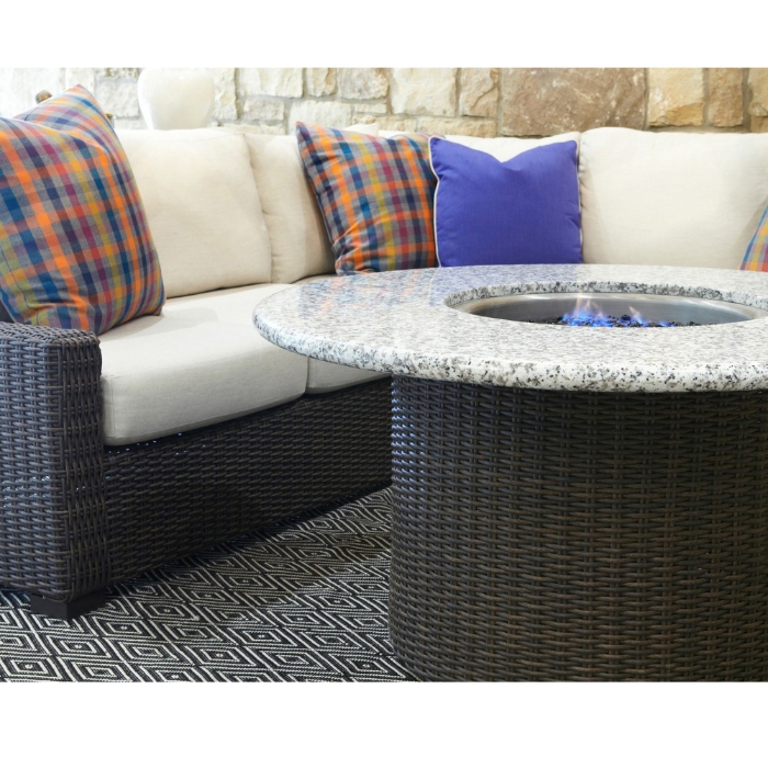 Mesa Wicker L-Sectional with Fire Table - LF-MESA-SET17