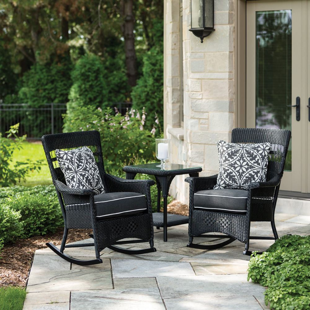 Lloyd Flanders Nantucket Loom Wicker Rocking Chair Set - LF-NANTUCKET-SET12
