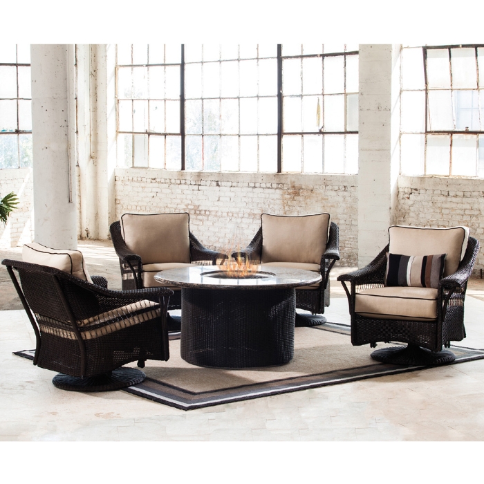 Lloyd Loom Wicker Fire Table - 86299