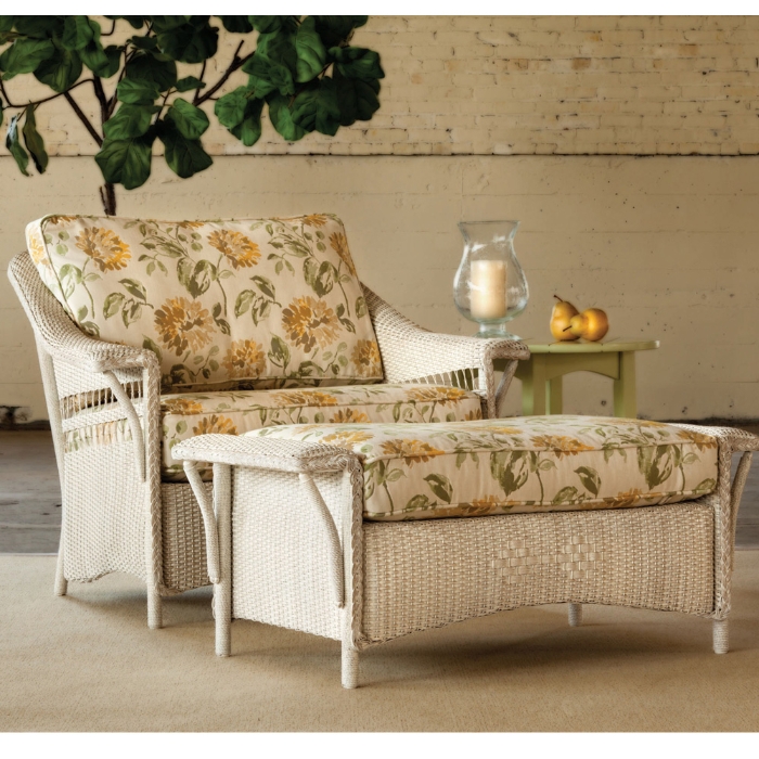 Nantucket Large Wicker Ottoman - 51027