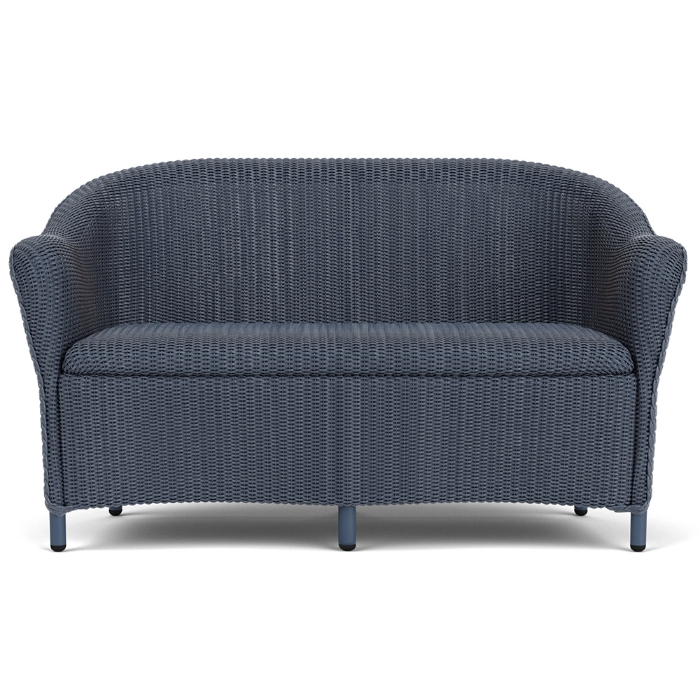 Lloyd Flanders Reflections Wicker Loveseat with Padded Seat Front View