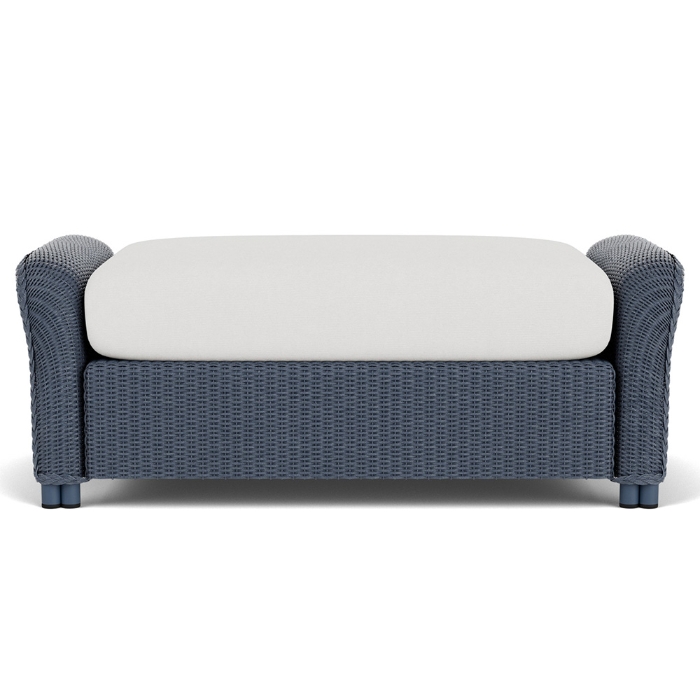 Lloyd Flanders Reflections Wicker Ottoman Front View