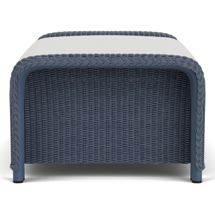 Lloyd Flanders Reflections Wicker Ottoman Side View