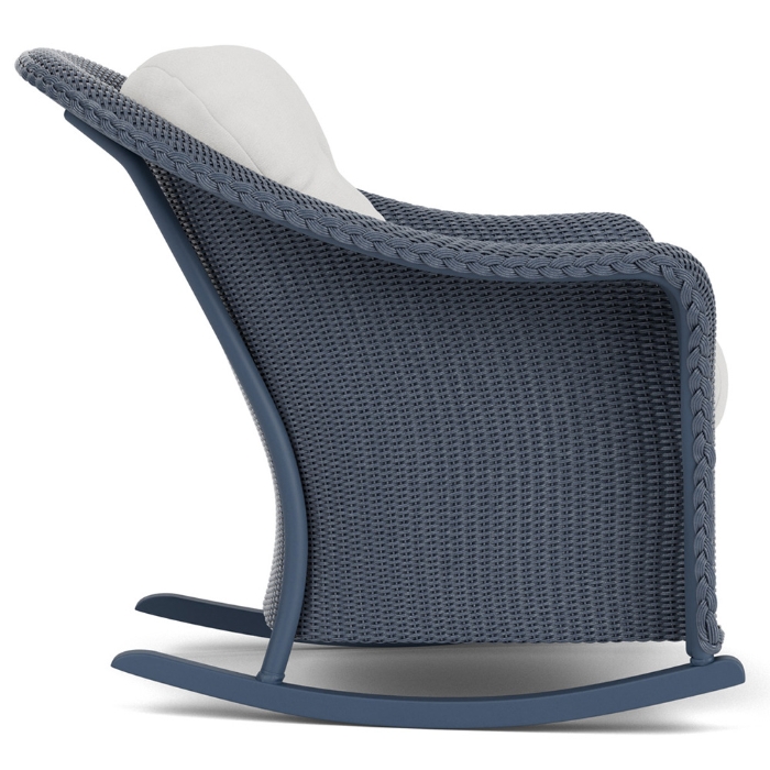 Lloyd Flanders Reflections Wicker Lounge Rocker Side View