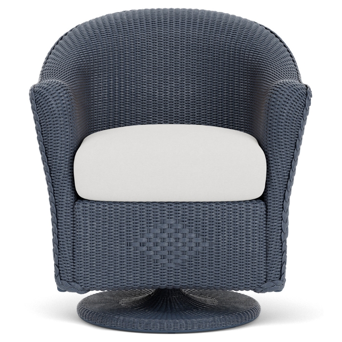Lloyd Flanders Reflections Wicker Swivel Dining Chair Front View