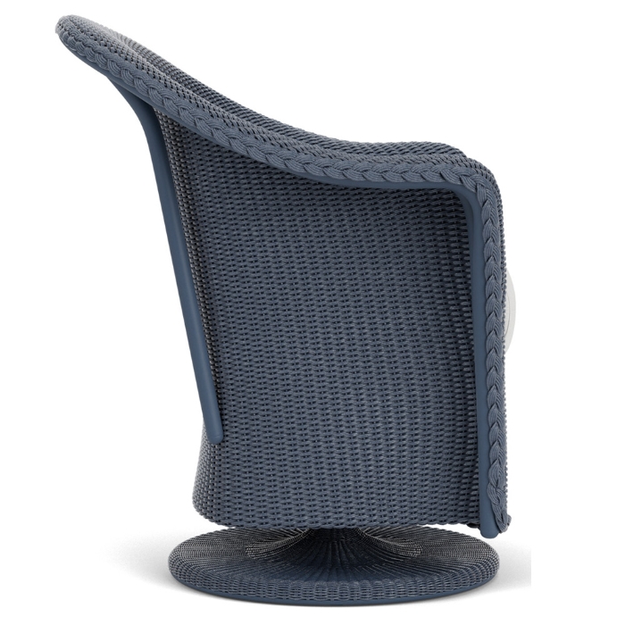 Lloyd Flanders Reflections Wicker Swivel Dining Chair Side View