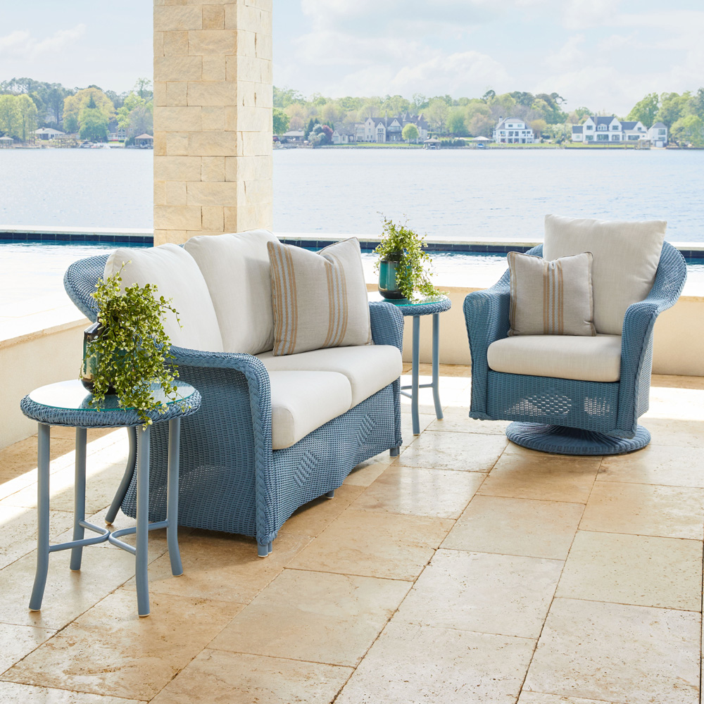 Lloyd Flanders Reflections Loveseat and Swivel Rocker Patio Set - LF-REFLECTIONS-SET25