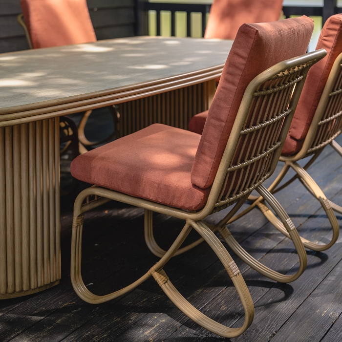 Riviera Armless Dining Chair back