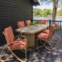 Lloyd Flanders Riviera Dining Set for 6 - LF-RIVIERA-SET2