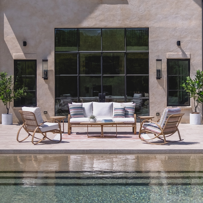 Riviera Outdoor Sofa and Lounge Chair Set