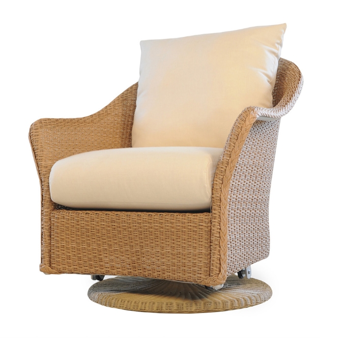 Weekend Retreat Swivel Glider Lounge Chair Set with Teak Table - LF-WEEKENDRETREAT-SET11